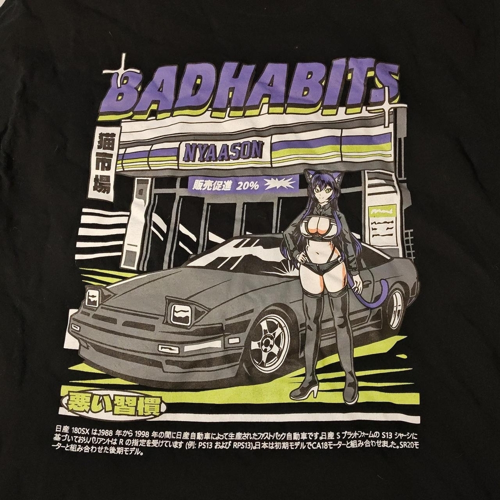 Bad Habits Nyaason Graphic T-shirt